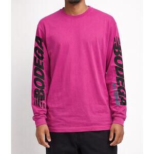 Bodega x New Balance All Terrain Long Sleeve T-Shirt Graphic Logo Tee Shirt Pink